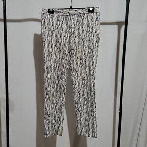 Vince Camuto pants white with black stripes stretch straight leg trousers small